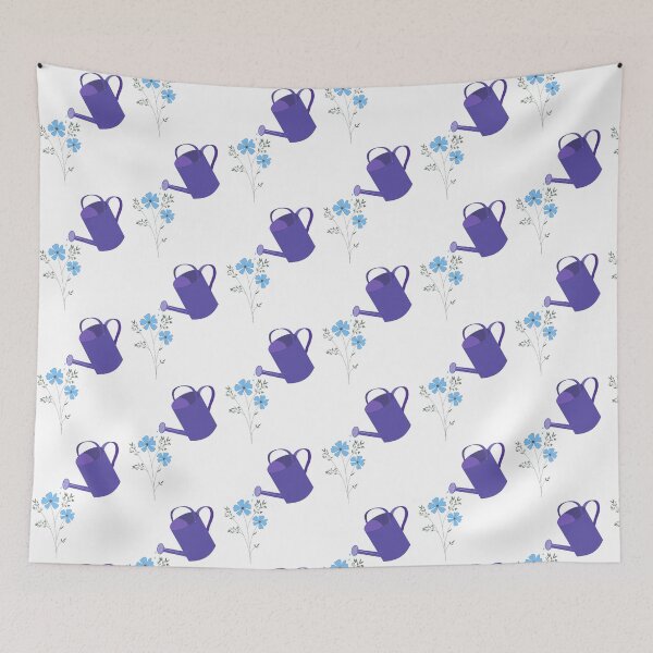 Item preview, Cosmos and Watering Can  designed and sold by peachesandfizz.