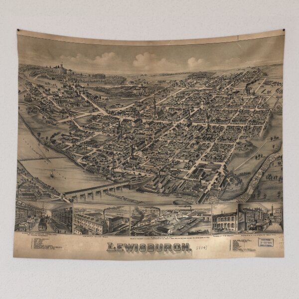 Item preview, Lewisburgh, Pennsylvania (1884) designed and sold by allhistory.
