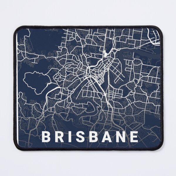 Item preview, Blueprint Map of Brisbane Australia Line art designed and sold by More than Myriad.