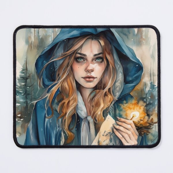 Artikelvorschau, Watercolour : Girl In A Forest : Digital Art Illustration entworfen und verkauft von MTJ-Mushrooms.