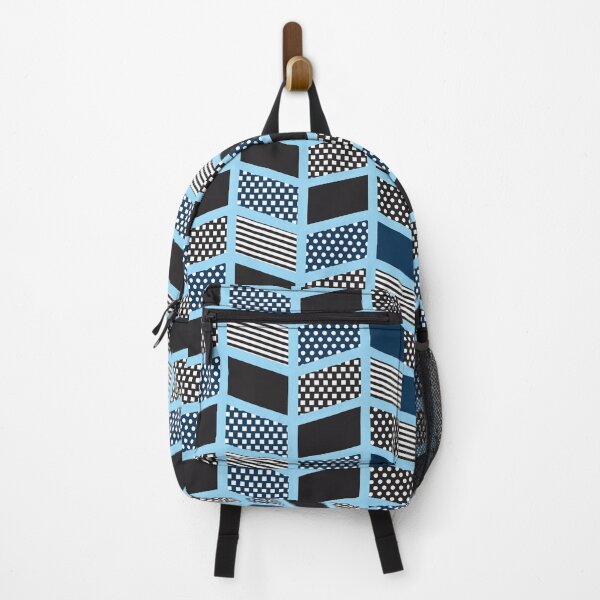 Item preview, Chevron | Mixed Patterns | Shades of Cyan and Black designed and sold by rsty11.