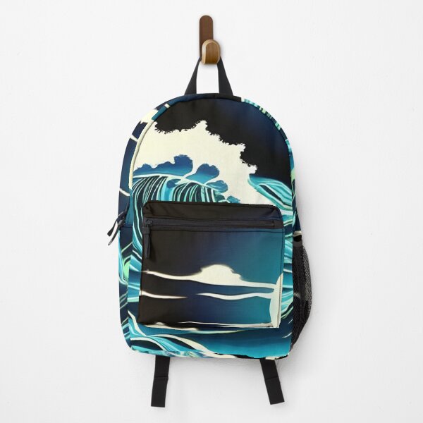Item preview, Glowing Midnight Waves, ink drawing, Ai Generated Art designed and sold by ACC .