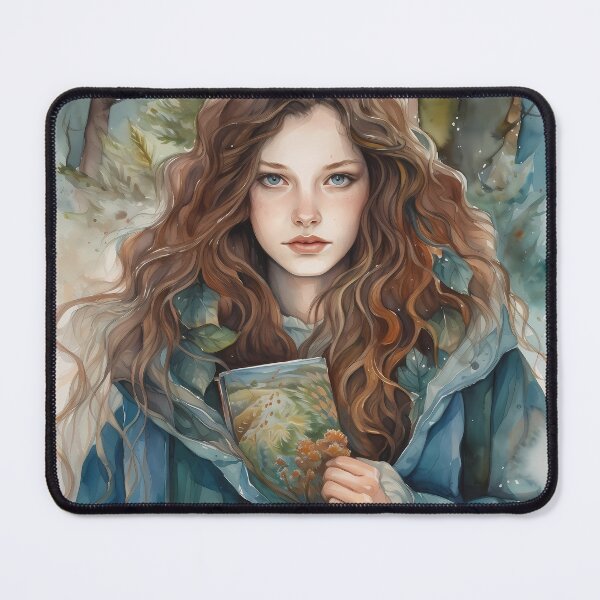 Artikelvorschau, Girl In A Forest : Watercolour : Digital Art Illustration entworfen und verkauft von MTJ-Mushrooms.