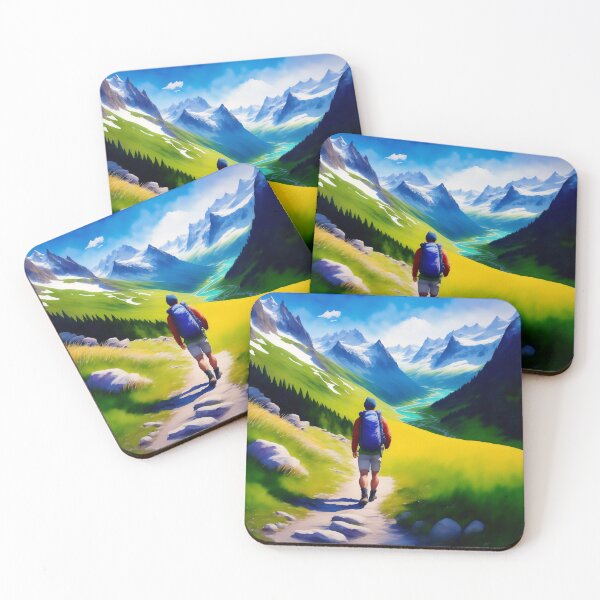 Artikelvorschau, Backpacker auf Trekking Trail entworfen und verkauft von Parag's Travel Shop.