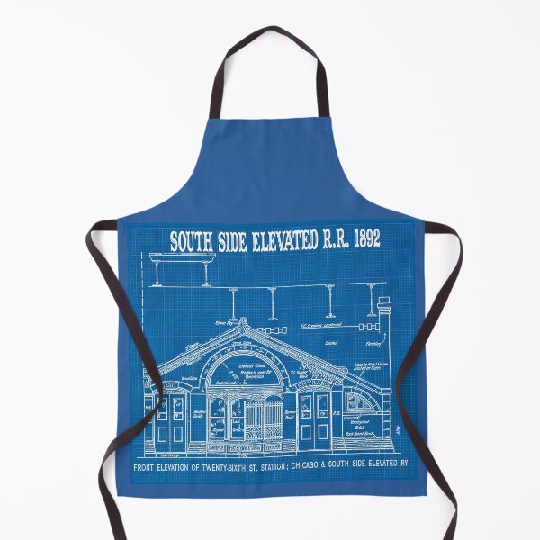 Item preview, South Side Elevated Railroad Chicago 1892 Station Blueprints 26th & Wabash designed and sold by Wabojeg.