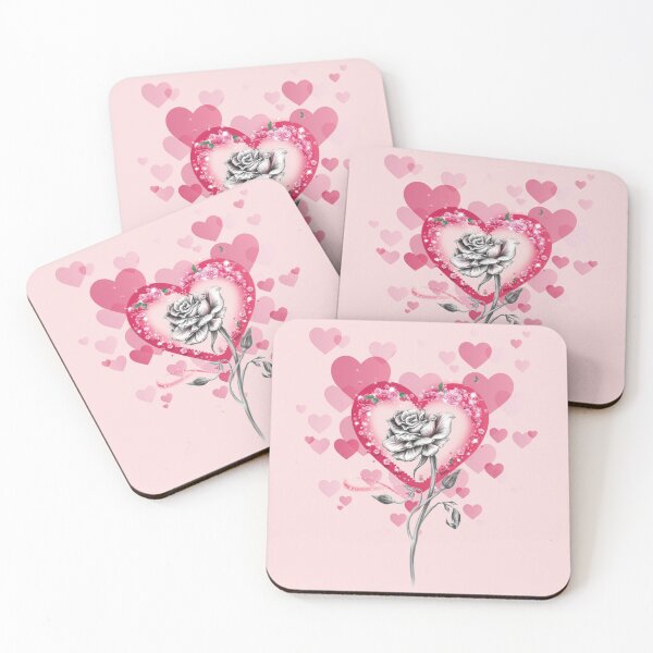 Item preview, Pink hearts with Rose. designed and sold by RysEmporium.