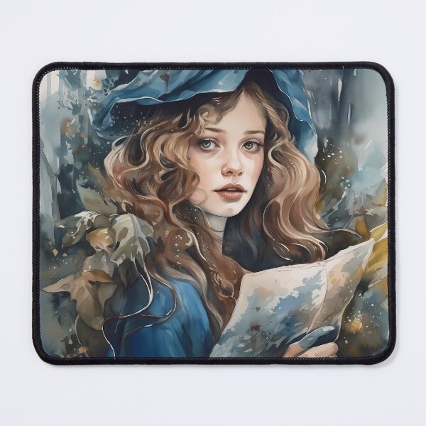 Artikelvorschau, Girl In A Forest : Watercolour : Digital Art Illustration entworfen und verkauft von MTJ-Mushrooms.