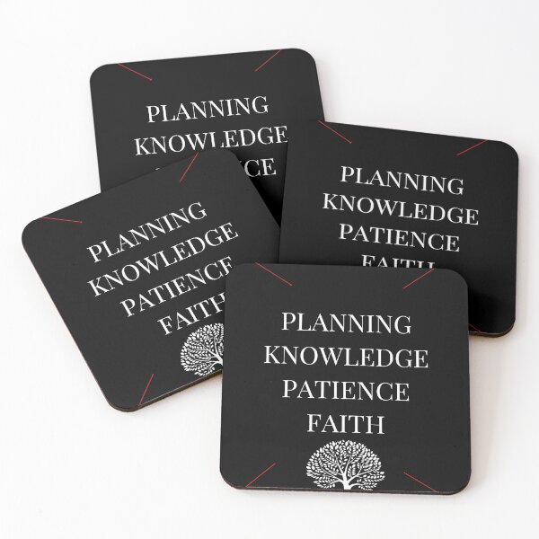 Item preview, PLANNING KNOWLEDGE PATIENCE FAITH designed and sold by Aryan Soni.