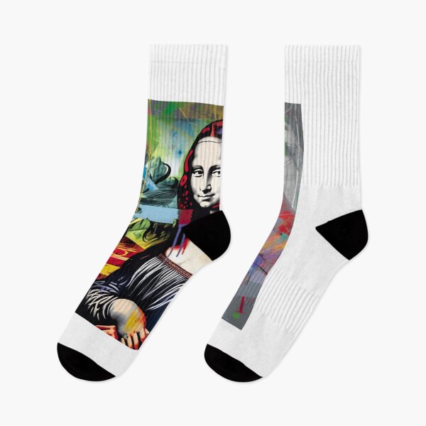 Item preview, Graffiti Mona Lisa: A Colorful Twist on a Classic Portrait designed and sold by Toph Moses.