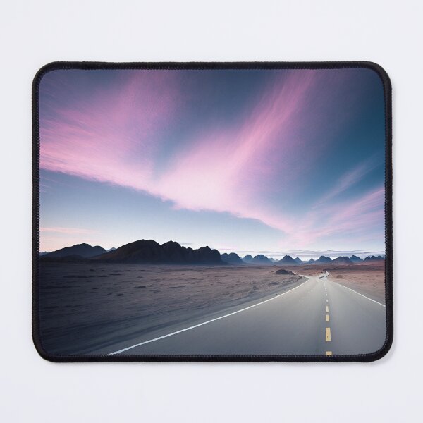 Item preview, A Minimalist Landscape With A Single Winding Road Leading To The Horizon Ai Generated Art designed and sold by AiGens.