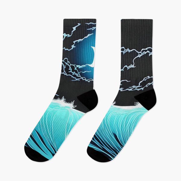 Item preview, Glowing Midnight Waves, ink drawing, Ai Generated Art  designed and sold by ACC .