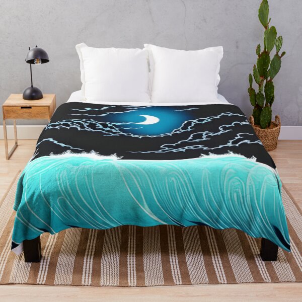 Item preview, Glowing Midnight Waves, ink drawing, Ai Generated Art  designed and sold by ACC .