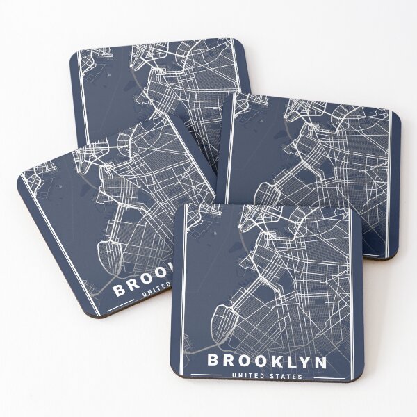 Item preview, Blueprint City Map of Brooklyn Unites States Line art designed and sold by More than Myriad.