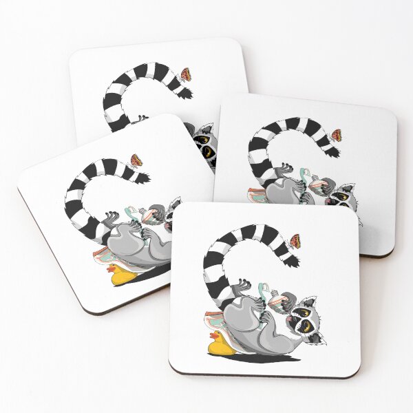 Item preview, Ring Tailed Lemur Cleaning teeth, funny bathroom humour designed and sold by Wyattdesign.