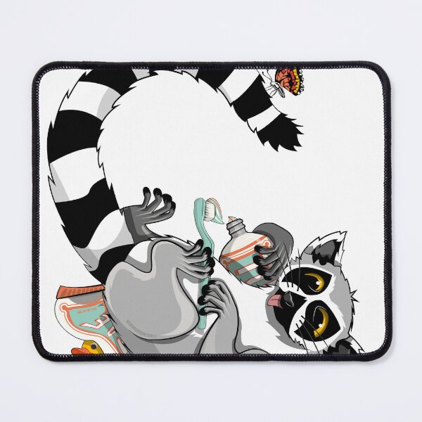 Item preview, Ring Tailed Lemur Cleaning teeth, funny bathroom humour designed and sold by Wyattdesign.