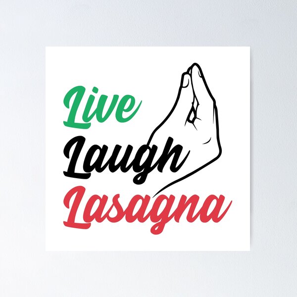 Artikel-Vorschau von Live-Lachen-Lasagne, designt und verkauft von Venus Complete.