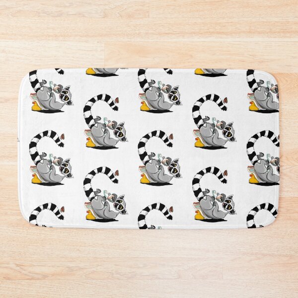 Item preview, Ring Tailed Lemur Cleaning teeth, funny bathroom humour designed and sold by Wyattdesign.