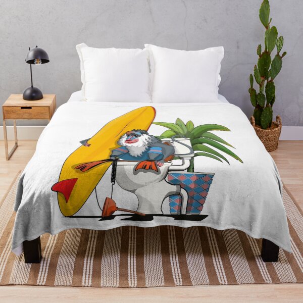 Item preview, Baboon on the toilet, funny bathroom humour designed and sold by Wyattdesign.
