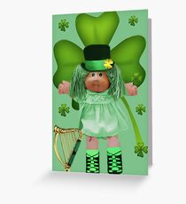 CABBAGE PATCH DOLL GOES IRISH Greeting Card