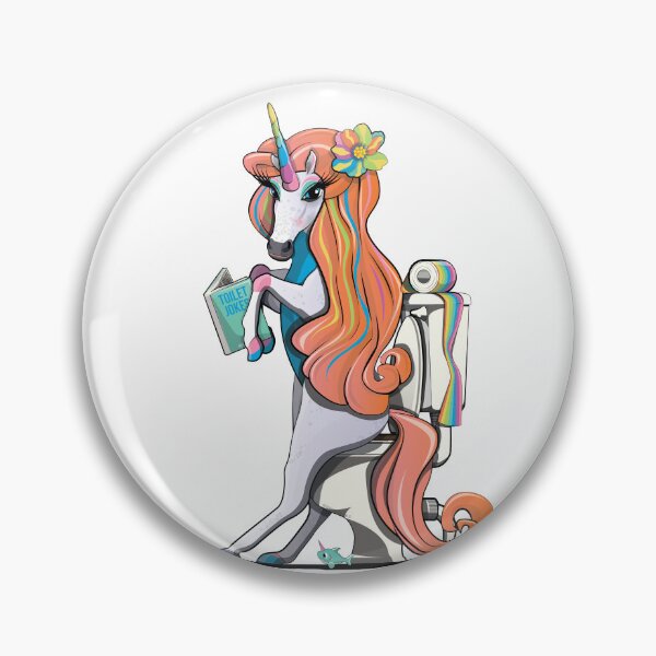 Artikelvorschau, Unicorn on the toilet, funny bathroom humour entworfen und verkauft von Wyattdesign.