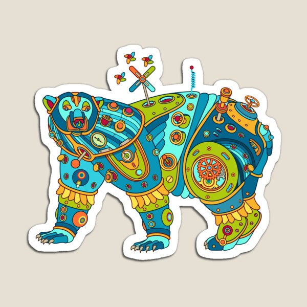 Polar Bear, cool art from the AlphaPod Collection Magnet