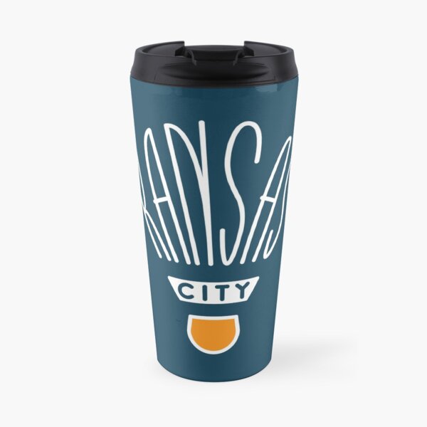 Kansas City Shuttlecock Type - White Travel Mug
