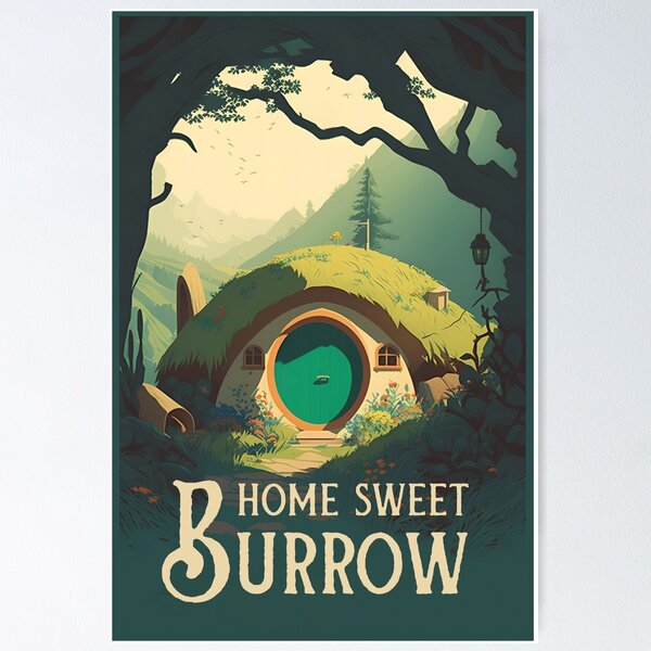 Item preview, Home Sweet Burrow - Round Doors - Halfling Hole - Fantasy Funny designed and sold by Fenay Designs.