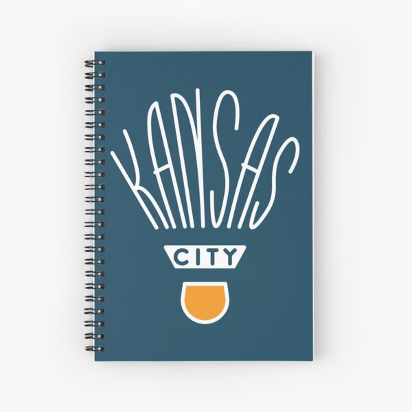 Kansas City Shuttlecock Type - White Spiral Notebook
