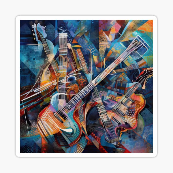 Abstract painting Music of the soul #11  Sticker