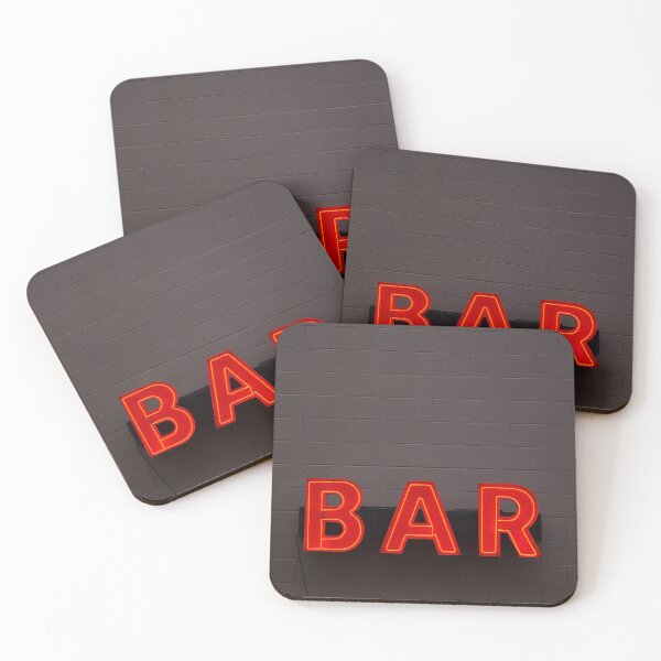 Item preview, Neon sign Bar on a brown brick wall designed and sold by isabel poulin.