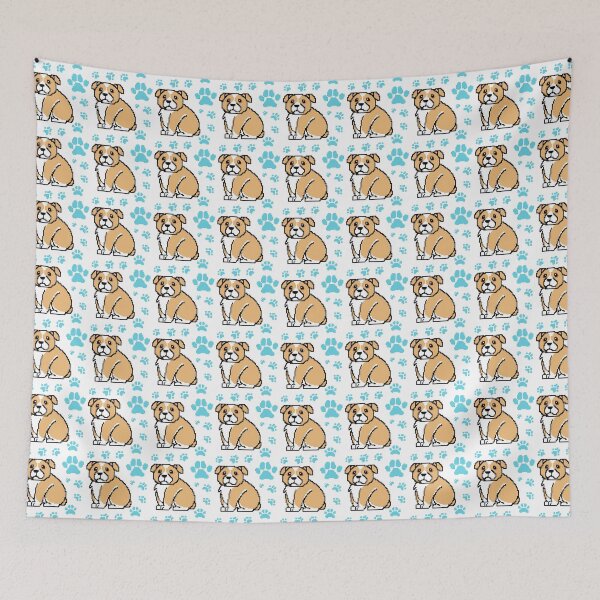 Item preview, cute doggo patterns sky blue designed and sold by Chaoticzarts.