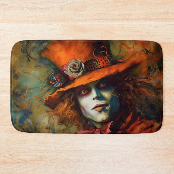 Item preview, Mad Hatter Portrait - Mad Hatter from Alice in Wonderland, Digital Impressionist Painting, Beautiful Bright Orange Vivid Vibrant Colours - very high resolution designed and sold by CloudofKnowing.