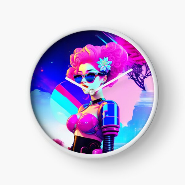 Artikelvorschau, Super sexy asiatisches Mädchen in Gläsern mit ultrarosa Haaren Vaporwave Anime Style AI Art entworfen und verkauft von unusualillusion.