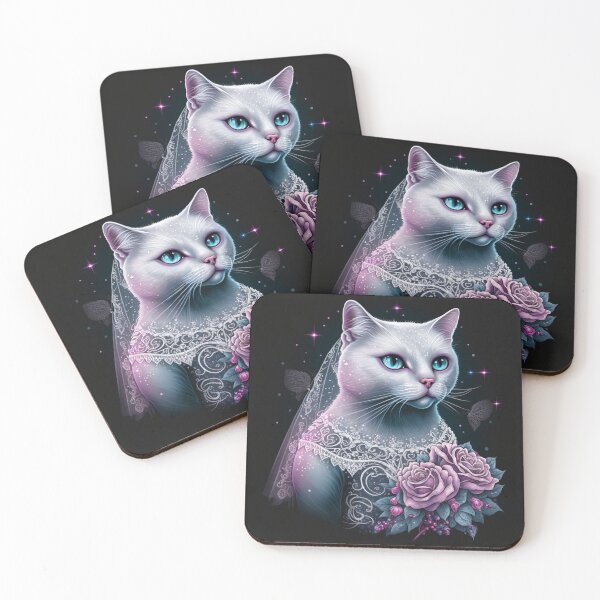 Artikelvorschau, Goth Beauty White British Shorthair entworfen und verkauft von Nocturne  Paws.
