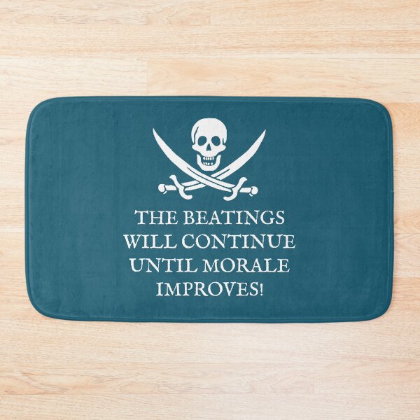 Item preview, Skull and Crossbones Pirates Life - The Beatings Will Continue Until Morale Improves! designed and sold by CamMuscle.