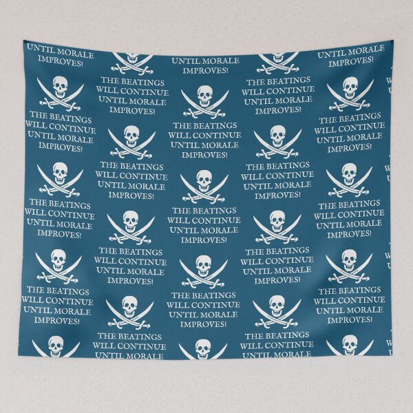 Item preview, Skull and Crossbones Pirates Life - The Beatings Will Continue Until Morale Improves! designed and sold by CamMuscle.
