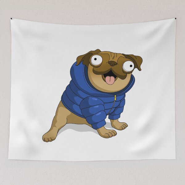 Item preview, Rufus the Puffer Pug designed and sold by 6040.studio.