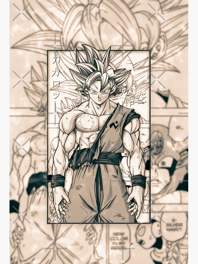 Dragon Ball Super Shonen Anime Kakarot Manga Panel Art B&W | Art Board Print