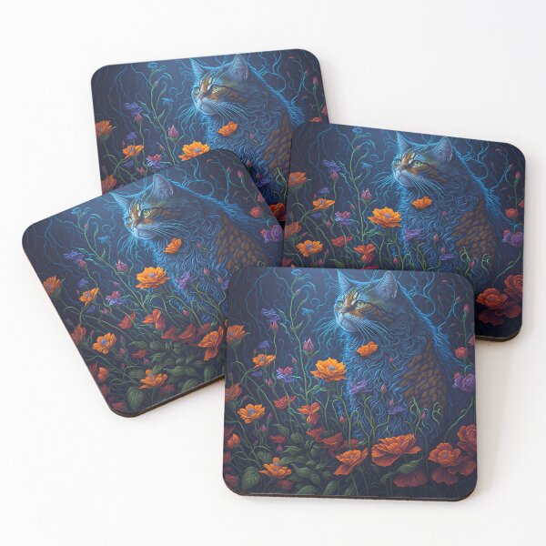 Item preview, Cat and Roses designed and sold by cuprum.