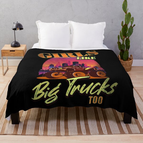 Item preview, Girls Like Big Trucks Too Monster Truck Loves 4x4 Racing Mud Truck Off Road Big Tires  designed and sold by CarantinedChaos.