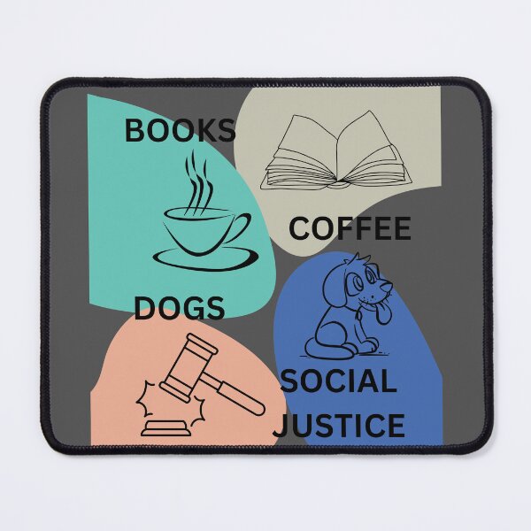 Item preview, Dog & Coffee & books & Social justice designed and sold by Paint84.