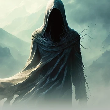 Artwork thumbnail, A faceless wraith. Fantasy art by R-cube-R