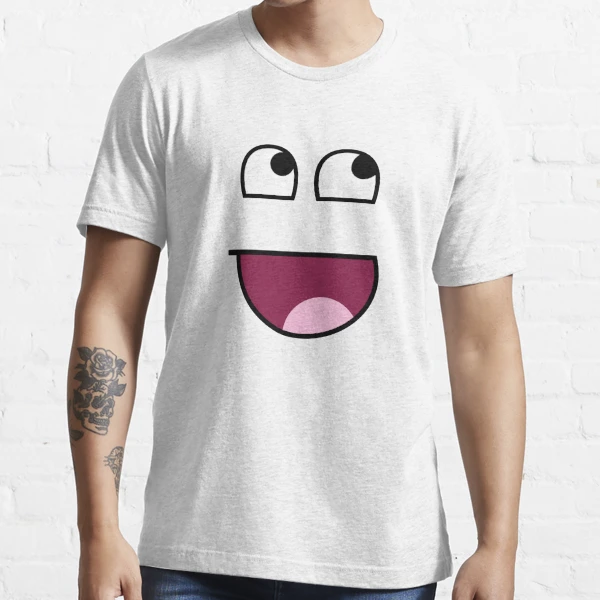Roblox Face T-Shirt - Video Game Avatar Merchandise Gift Idea Christmas  Gamer 100% Combed Cotton High Density Extreme Comfort High Stitch Density,  White : : Fashion