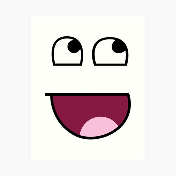 Roblox Face Smiley Avatar Funny | Art Print