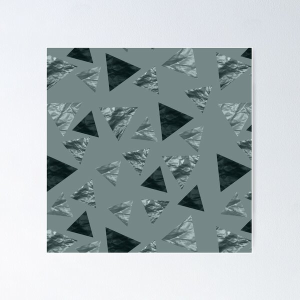 Item preview, Metallic Triangle design Geometric Abstract art work with triangles designed and sold by Thilaniz.