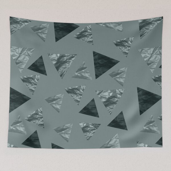 Item preview, Metallic Triangle design Geometric Abstract art work with triangles designed and sold by Thilaniz.