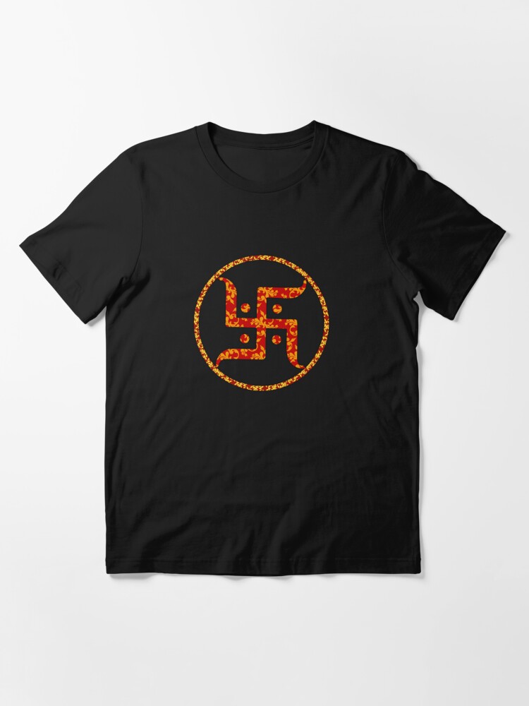 Hindu Swastik Symbol With Floral Mandala Design - Sacred Geometry For  Divine Ambiance  Essential T-Shirt for Sale by hinduism