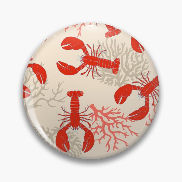 Item preview, Coastal Red Lobsters and Coral Pattern designed and sold by HotHibiscus.