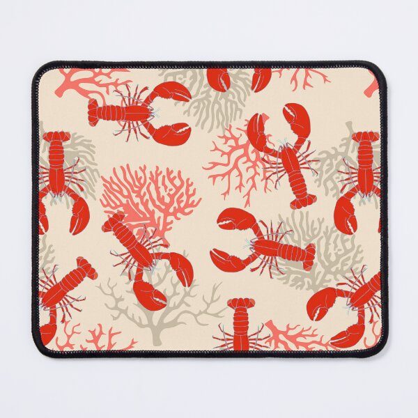 Item preview, Coastal Red Lobsters and Coral Pattern designed and sold by HotHibiscus.