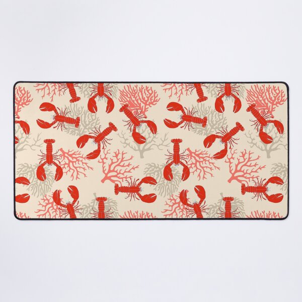 Item preview, Coastal Red Lobsters and Coral Pattern designed and sold by HotHibiscus.